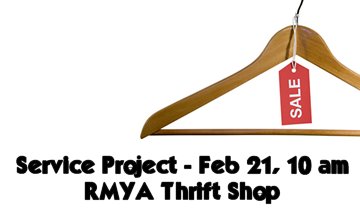 service project at RMYA Thrift Shop
